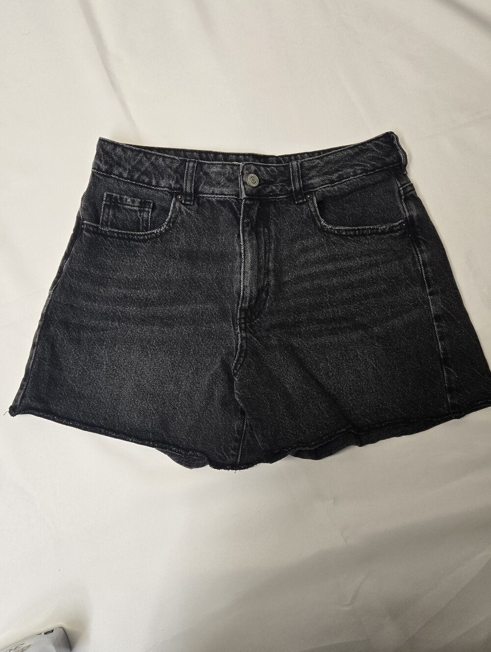 PacSun Mom Shorts Womens 27 High Rise Dark Wash Denim Jean Black 100% Cotton